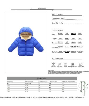 YOPOTIKA Toddler Hooded Fleece Coat with Removable Hood - Navy Blue | 12-18 Months to 4-5 Years - Buy Online on GoSupps.com
