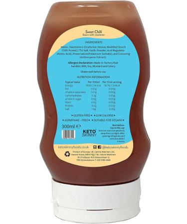 Keto Skinny Sweet Chilli Sauce 300ml - Vegan & Sugar-Free Diet Sauce - Buy Online on GoSupps.com