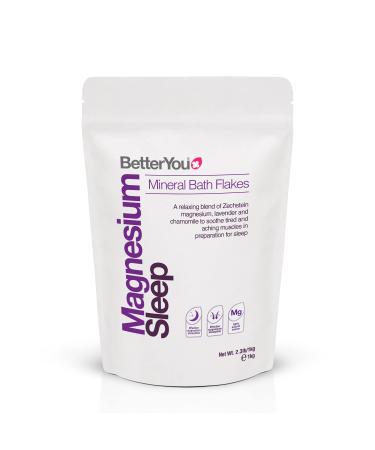BetterYou Magnesium Sleep Bath Flakes - Aids Restful Nap with Relaxing Essential Oils - Soothes Muscles in Preparation for Bedtime - Sensorial Chamomile and Lavender Quiets Your Mind - 2.3 lb