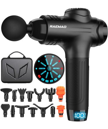 RAEMAO Massage Gun Deep Tissue, Electric Muscle Massager Percussion Massage Gun for Athletes, Handheld Deep Tissue Massager,Black - Buy Online on GoSupps.com