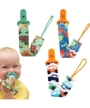 Faceynde Baby Pacifier Clips | Fabric Pacifier Clamps for Boys & Girls - Secure & Stylish Schnuller Clips - Buy Online on GoSupps.com