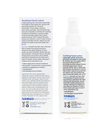 Buy Ceramedx Soothing Facial Lotion - Fragrance Free 4 fl oz | Hydrate & Soothe Skin - Buy Online on GoSupps.com