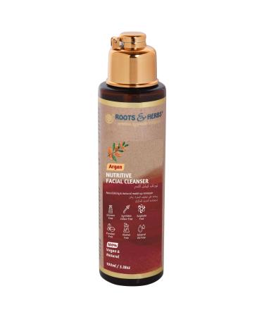 ROOTS AND HERBS Ayurvedic 100% Vegan Nutritive Argan Facial Cleanser for Men and Women