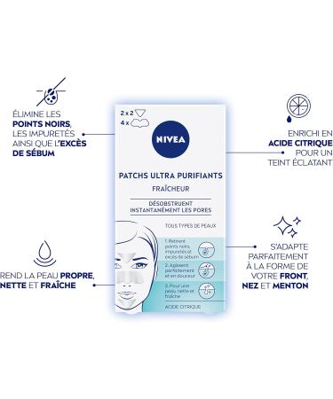 NIVEA Ultra Purifying Freshness Patches (1 x 6 patches) Patches enriched with Citric Acid against blackheads & impurities Cleansing patches for all skin types - Buy Online on GoSupps.com