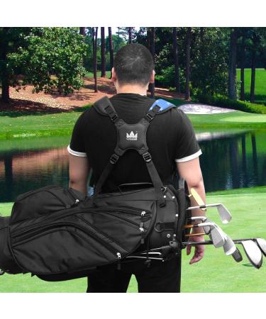 Customizable Craftsman Golf Waterproof Black Blue Golf Bag with Adjustable Backpack Straps - Personalize with Your Name Stitched - Star Design - Replacement Option - Buy Online on GoSupps.com