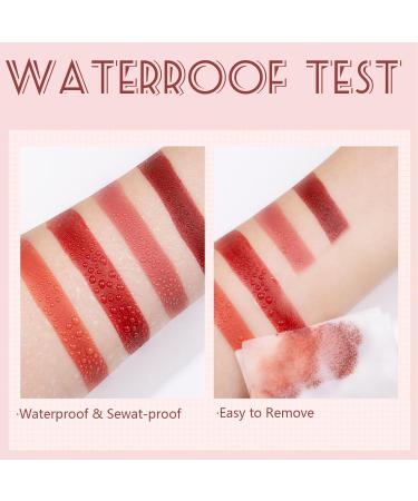 4Pcs Matte Lipstick Set - Retro Red Lip Tint & Balm | Long Lasting Waterproof Lip Makeup for Women & Girls - Buy Online on GoSupps.com