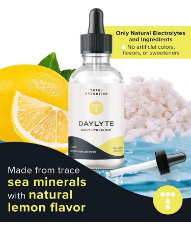 Total Hydration Daylyte Daily Hydration Drops - Lemon Flavor | Sugar-Free Electrolyte Supplement with Magnesium, Calcium, Zinc | 29 Servings - Buy Online on GoSupps.com