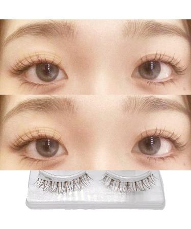 Natural Look Soft Lightweight Brown Reusable Cartoon Anime Eyes False Lashes | Mink Falsies - Buy Online on GoSupps.com