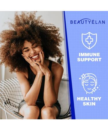 Beautyelan Zinc Supplement 50mg - Immune Support with Vitamin A and C - Skin Health - Vegan Non-GMO - Gluten Free - 60 Capsules - Buy Online on GoSupps.com