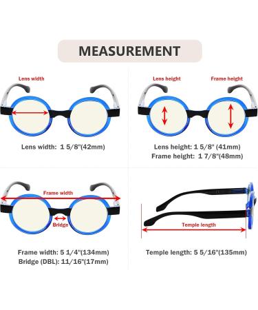 Eyekepper Reading Glasses - Blue Light Blocking Round Computer Readers for Women - Red +2.00 (2.0x - Buy Online on GoSupps.com