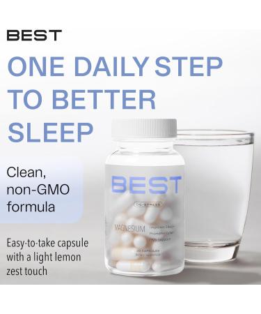 BEST Magnesium Glycinate Supplement for Women - High Absorption Breakthrough for Sleep Stress - Menopause Symptoms Magnesium for Women Over 40 - Gentle on Stomach Non-GMO Vegan - 30 Day Supply - Buy Online on GoSupps.com