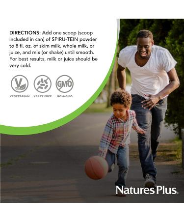 NaturesPlus SPIRU-TEIN Cookies & Cream Shake | 1.15 lbs Spirulina Protein Powder | Plant-Based Meal Replacement with Vitamins & Minerals | Vegetarian | 15 Servings - Buy Online on GoSupps.com