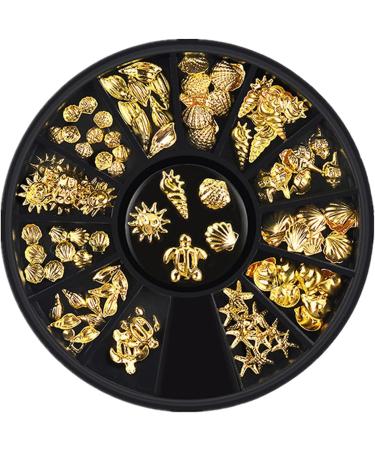 2 Boxes Metal 3D Ocean Nail Studs Star Starfish Shell Mix - 12 Grid Sizes Nail Art Decoration - Buy Online on GoSupps.com