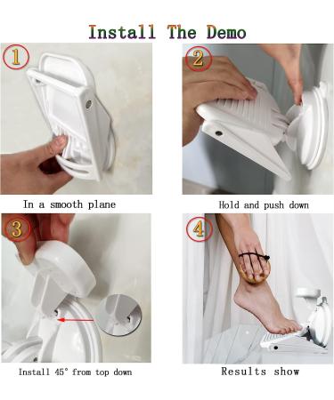 Shower Foot Rest Shower Foot Rest for Shaving Legs Upgrade Attach Soap Dish Can Folding Portable Foot Rest Replace Shower Stools - Buy Online on GoSupps.com