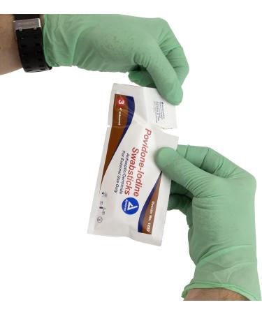 Dynarex Povidone Iodine Swabsticks - Antiseptic Skin Preparation - 25 Foil Packets - Buy Online on GoSupps.com