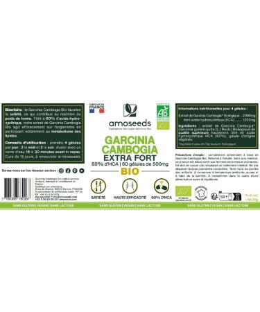 Garcinia Cambogia Organic | Fast & Effective | High Concentration 60% HCA | 2000mg/Day | Satiety Line | Top Quality - Buy Online on GoSupps.com