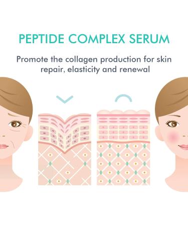 Peptide Complex Face Serum Anti Wrinkle Serum Hyaluronic Acid Serum For Reduce Crow'S Feet Forehead Wrinkles Even Skin Tone Face Care Hydrating Serum Suitable For All Skin Types 30ml - Buy Online on GoSupps.com