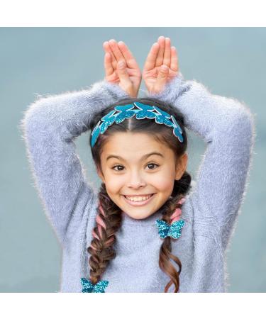 Beafine 6-Pack Glittering Hair Belts & Ties Set - Sequins Hair Accessories with Heart Stars & Butterfly Designs - Rainbow Gradient Jewelry for Girls - Buy Online on GoSupps.com