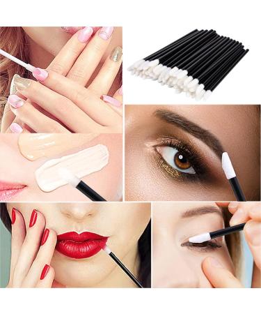 LacyMC Lip Brushes 50 Pieces Black Lip Gloss Applicator Wands Makeup Tool for Details on Eyebrows and Lips - Buy Online on GoSupps.com
