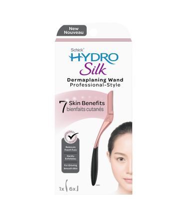 Schick Hydro Silk Dermaplaning Wand, Dermaplaning Tool with 6 Refill Blades — Professional Style Skincare Tool Razor +6 Blades - Buy Online on GoSupps.com