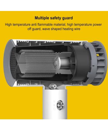 Cordless Hair Dryer Professional Efficient Rechargeable Blow Dryer with Hot Cold Air Options Portable Lightweight Design Digital Display for Student Dormitory Travel Outdoor - Buy Online on GoSupps.com