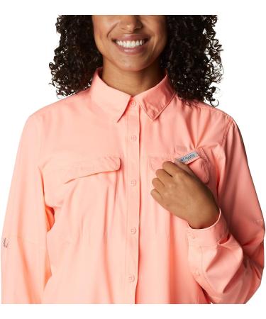 Columbia Women's W Skiff Guide Long Sleeve Shirt - Tiki Pink, Large - Buy Online on GoSupps.com