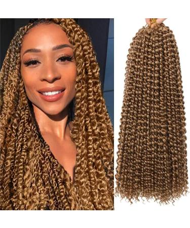 Passion Twist Hair 7 Packs 24 Inch Water Wave Crochet Hair for Long Bohemian Hair BraIding Hair Yddm Passion Twist Crochet Hair Synthetic Hair Extensions 27# Passion Twist Crochet Hair Pre Twisted 27# 24inch (7 Pack)