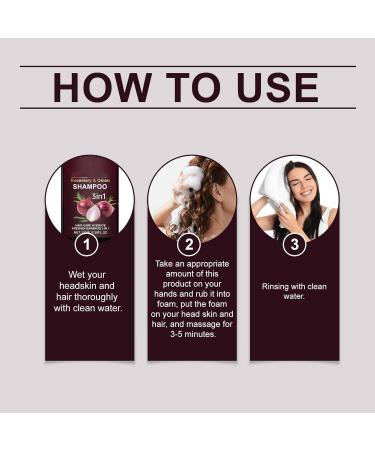 Shampoing 3 en 1 l'oignon et au romarin pour la croissance des cheveux soin capillaire nourrissant et nettoyant anti-chute cheveux plus contr le les frisottis brillance saine. (2pcs) - Buy Online on GoSupps.com