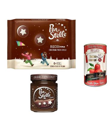 Italian Gourmet E.R. Mulino Bianco Pan di stelle Biscocrema 160 g + Pan di stelle Hazelnut Spicable Cream Spread 330 g + Italian Gourmet 100% Boxes of Crushed Tomatoes 400 g