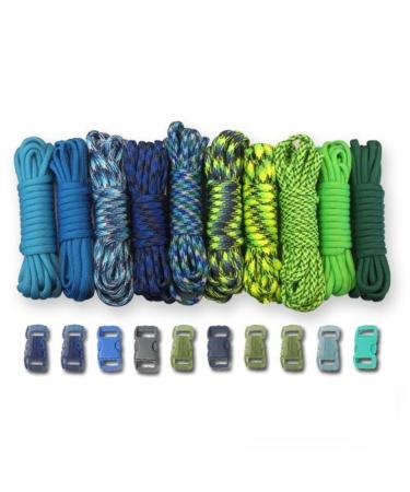 PARACORD PLANET 550lb Type III Combo Crafting Kits with Buckles (Coastal) Coastal