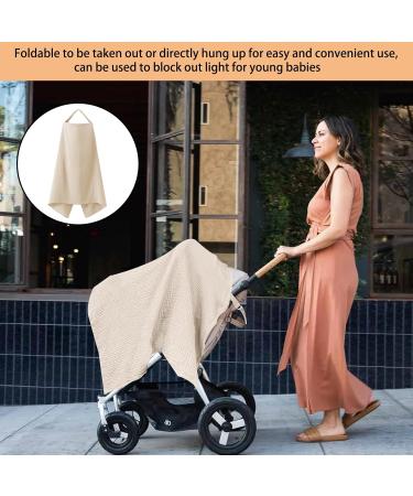 TYVOM Nursing Cover - Soft Beige Cotton Breastfeeding & Baby Car Seat Cover - Buy Online on GoSupps.com