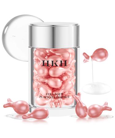 HKH Retinol Serum Capsules for Face: 48 Caps Anti-Aging Wrinkle Skincare Night Serum - Vitamin A & E Facial Oil for Women - Firming Smoothing & Skin Hydration & Moisturization - Travel-Friendly VA Retinol for Evening