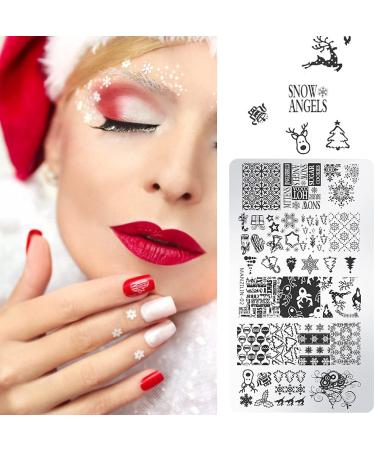 Herbests 5 PCs DIY Nail Art Stamping Set - Christmas & Halloween Steel Plates for Manicure - Perfect Gift for Women & Girls - Buy Online on GoSupps.com