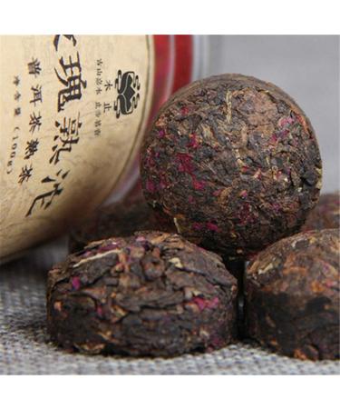 HELLOYOUNG 100g de th Pu'er m r parfum la rose fait main naturel du Yunnan avec une saveur de rose intense un arri re-go t doux et sucr Th pu-erh Pu'er Tea - Buy Online on GoSupps.com