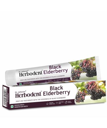Herbodent Black Elderberry Toothpaste - 6.53 oz Pack of 1 | Toothpaste with The Goodness of Black Elderberry | SLS Free | 5 Organic Herbs 6.53 Ounce (Pack of 1)