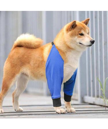 Dog Elbow Brace Protector Dog Hip Joint Brace 1 Pair | Wear-Resistant Pet Protective Knee Pad for Dog Hip Joint Stain-Resistant Breathable Blue M - Buy Online on GoSupps.com