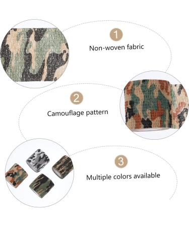 Sosoport 4 Rolls Outdoor Camouflage Wrapping Paper - Non-Woven Fabric Elastic | International Shipping Available - Buy Online on GoSupps.com