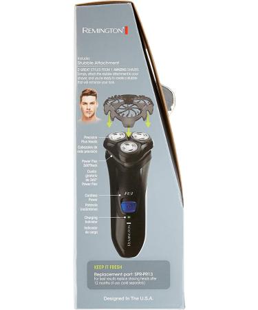 Remington PR1335B Men's Electric Razor with Precision Plus Heads and Stubble Attachment - Buy Online on GoSupps.com