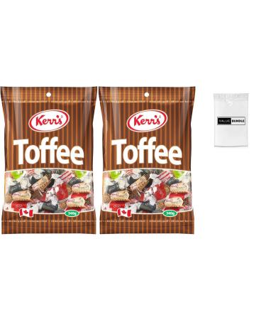 Value Bundle: Kerrs Candy - TOFFEE Candy Chocolate - Individually Wrapped Candy - Maple Candy - Bonbon - Candies - Dessert - Snacks for Adults and Kids - Custom Value Bundle Branded Package of 2 (Toffee)