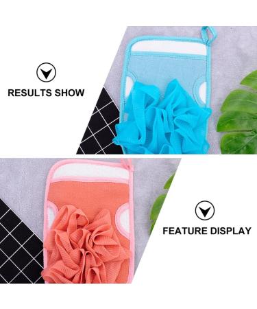 Loofah Scrubber Gloves - Exfoliating Mesh Cleaning Brush for Spa & Shower - Red Ball Back Accessories for Men & Women - Buy Online on GoSupps.com