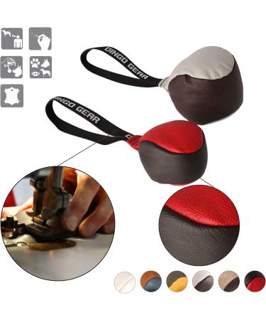 Dingo Gear Soft Ball Dog Toy Set - Real Scar Leather 8cm & 11cm Perfect for Puppy Biting Training - Multi-Colored International Shipping - Buy Online on GoSupps.com
