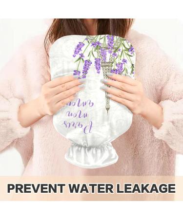 NAANLE Eiffel Tower Hot Water Bottle - Lavender Cover for Pain Relief & Warmth | 1L Transparent Heat Bottle - Buy Online on GoSupps.com