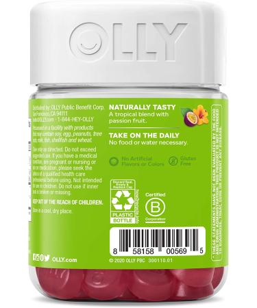 Olly Daily Energy Gummies with B12 & CoQ10 - Tropical Passion - 60 Count - Buy Online on GoSupps.com