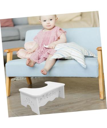 NOLITOY Children's Toilet Stool - Step Stool for Kids Bathroom Footstool Spa Booster Pad White - 47.5x27.5x17.5CM - Buy Online on GoSupps.com