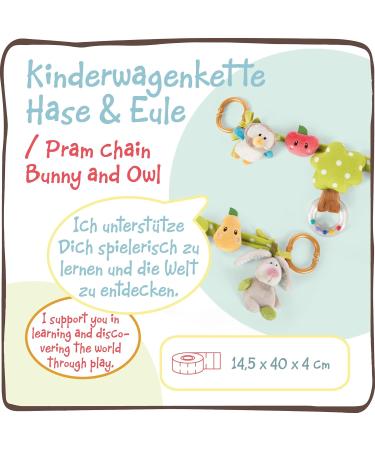 NICI 48512 Colorful Owl Stroller Chain - Rabbit & Owl with 5 Figures 40cm | International Shipping Available - Buy Online on GoSupps.com
