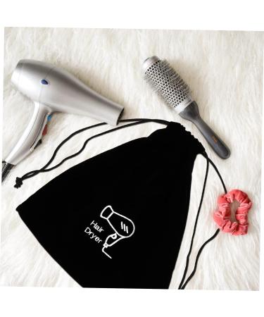 Baluue 6 Pcs Hair Dryer Storage Bag Hair Dryer Bag Hotel Hair Dryer Pouch Jewels for Hair Black Flannel - Buy Online on GoSupps.com