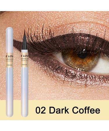Liquid Eye Liners | Fine Tip Waterproof Liquid Eyeliners Smooth Highly Pigmented Long-Lasting Eye Liners for Halloween Eye Makeup Shows Fit All Eye Shapes Uaxiu 02# - Buy Online on GoSupps.com