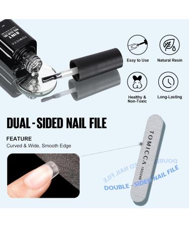 Tomicca Nail Tips and Glue Gel Kit | 8-in-1 Nail Glue | 240pcs Soft Gel Full Cover Nail Extensions | UV Lamp Included | Perfect for Nail Art at Home - Buy Online on GoSupps.com