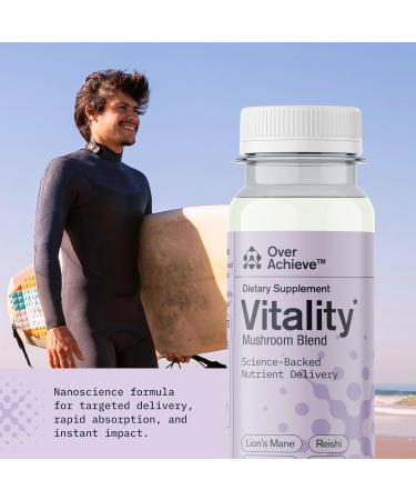 Mushroom Supplement Drink Fast-Acting Vitality Blend Cordyceps Reishi Chaga Lion s Mane Ashwaganda for Adults Chai Spice Flavor 2 fl oz (3 Pack) Vitality (Chai Spice) 0.67 Fl Oz (Pack of 3) - Buy Online on GoSupps.com