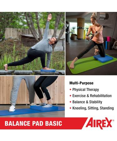 AIREX Balance Pad - Stability Trainer for Physical Therapy, Exercise & Core Training | Non-Slip Closed Cell Foam | Blue - Buy Online on GoSupps.com